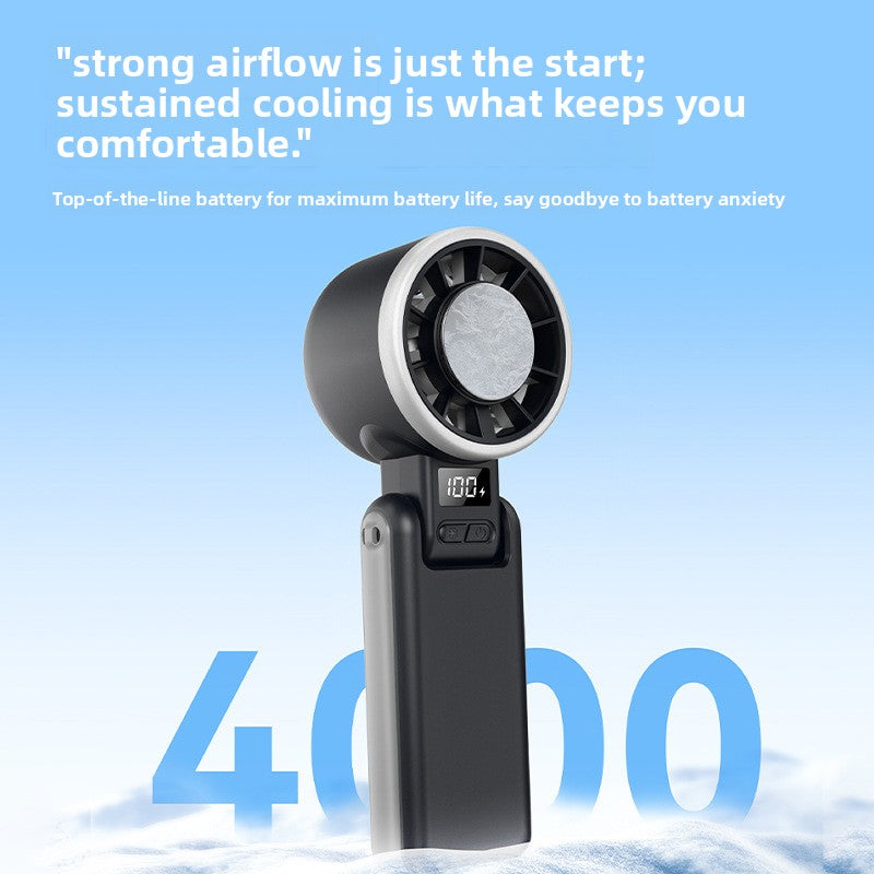 Portable USB Rechargeable Neck Fan with Turbo Cooling