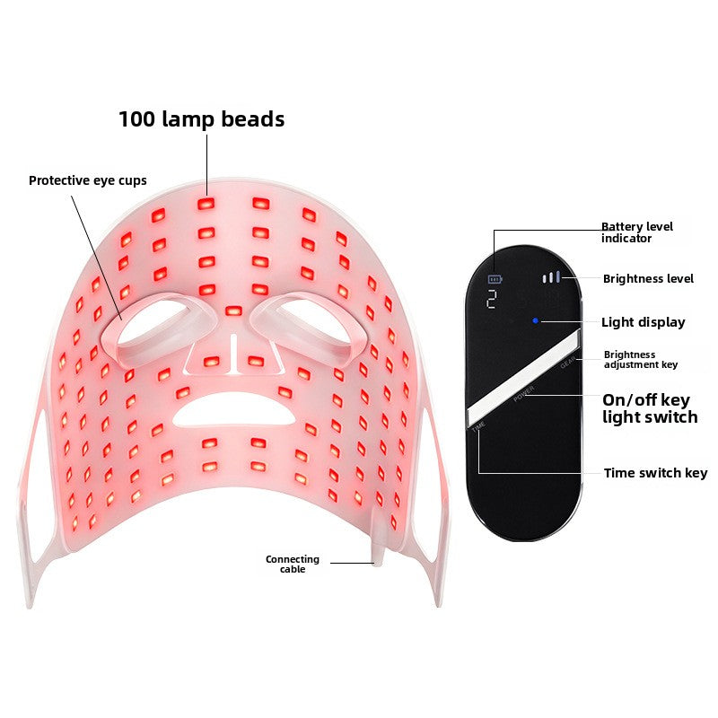 Wireless LED Photon Facial Mask Device